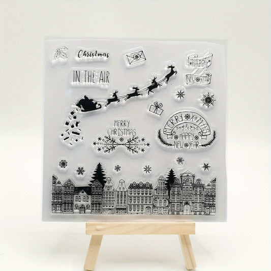 1pc Christmas Deer DIY Painting Tool Silicone Stamp