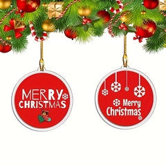 7pcs Christmas Acrylic Hanging Decorations Set - Car Ornaments