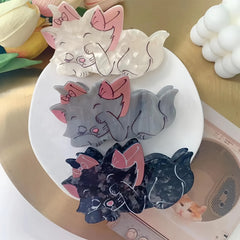Grey Cat Acetate Hair Claw Clip Women Hair Accessories