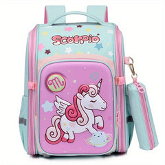 Kids Dino Unicorn Backpack Lightweight Schoolbag for Boys Girls