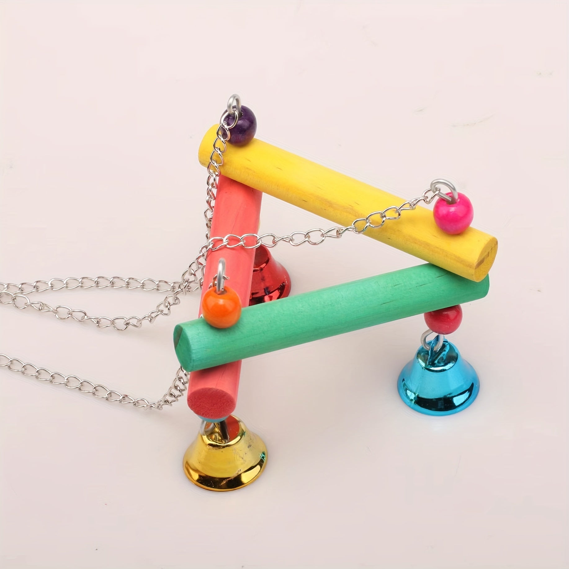 Interactive Parakeet Swing Stand Toy - Fun Perch for Small Birds