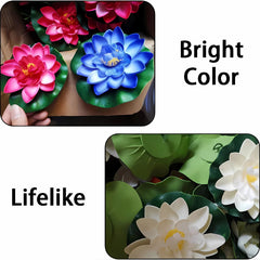 Realistic Artificial Lotus Flowers for Pond Pool Aquarium Decoration