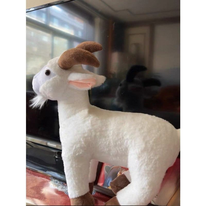 Simulated Goat Plush Toy Soft Faux Fur Animal