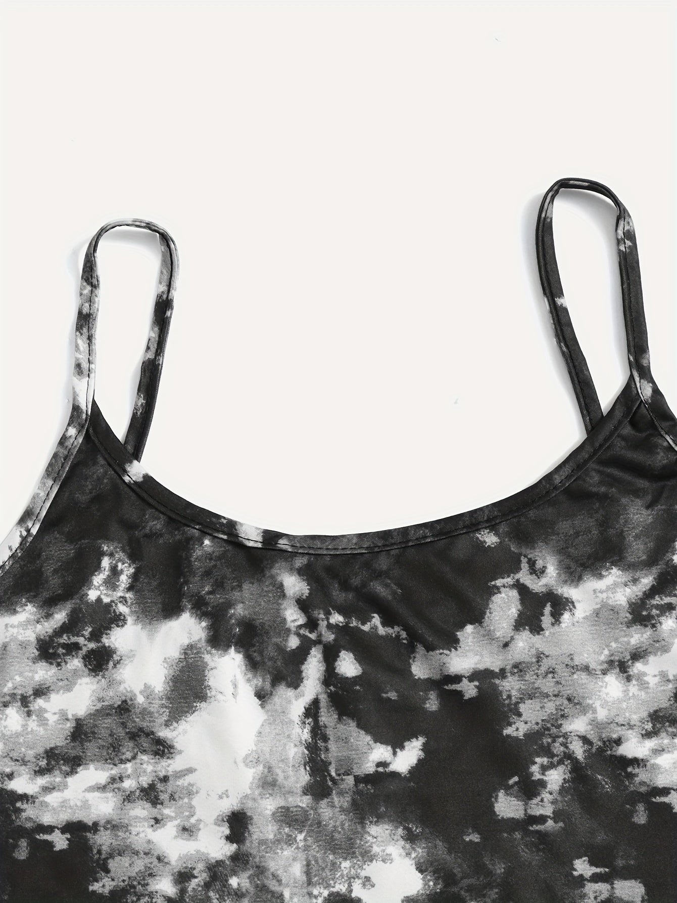 Tie Dye Pajama Set V Neck Cami & Shorts Sleepwear