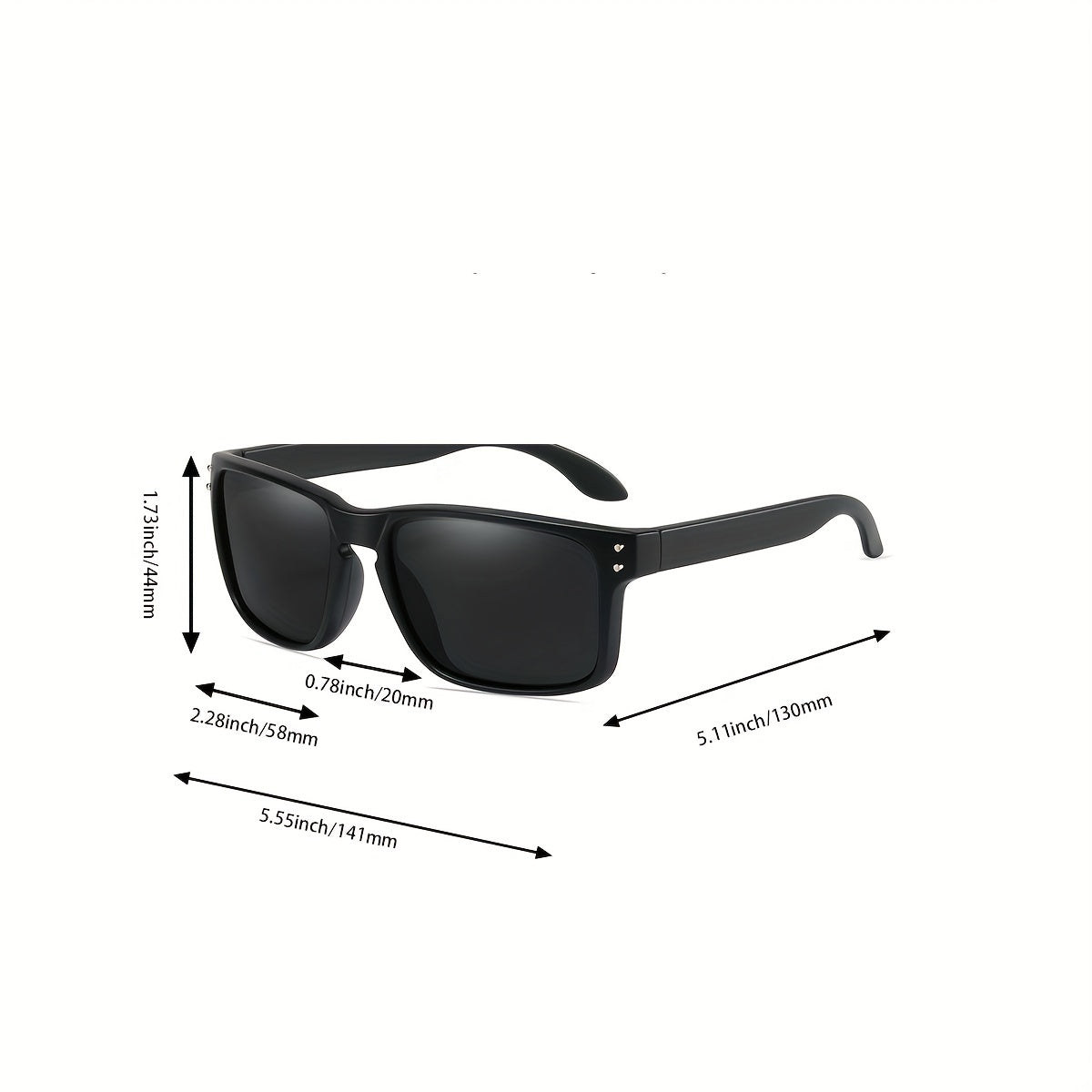 Polarized Square Sunglasses for Men UV Protection