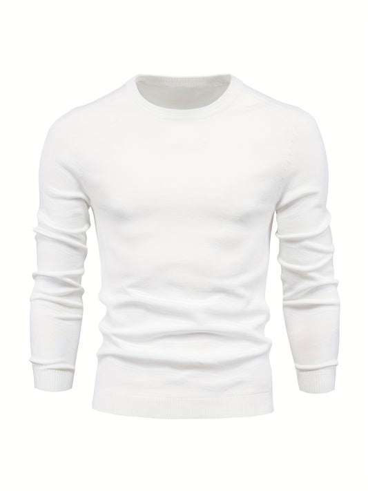 Men's Knitted Sweater Warm Crew Neck Pullover