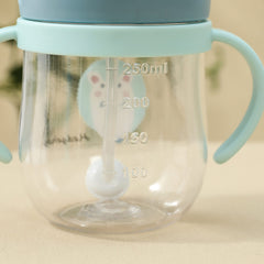 Cute Animal Printed Baby Bottle with Straw Cover