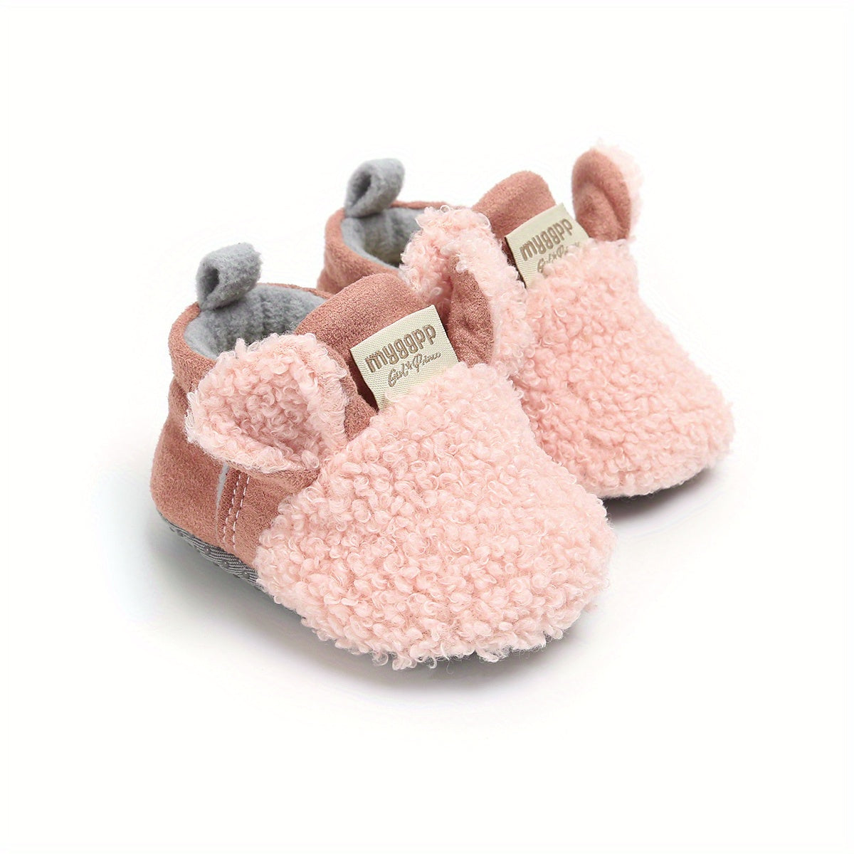 MYGGPP Cartoon Warm Boots for Baby Boys Plus Fleece Indoor Outdoor Walking