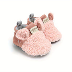 MYGGPP Cartoon Warm Boots for Baby Boys Plus Fleece Indoor Outdoor Walking