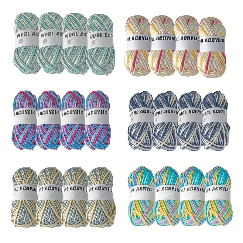 50g Colored Wool Acrylic Yarn for Knitting Crochet Hand Knitted Velvet