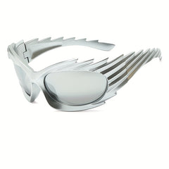 Hedgehog Cat Eye Sports Sunglasses Wrap around Outdoor Glasses