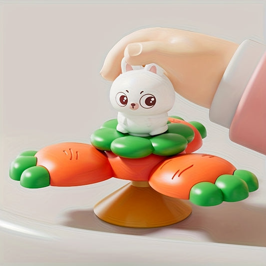 Colorful Suction Cup Spinner Toy Cartoon Animal Rotating Suction Cup Toy Green D