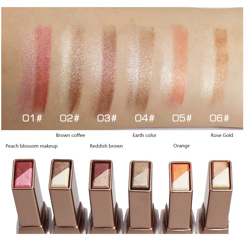 Pearly Velvet Gradient Eyeshadow Stick for Beginners