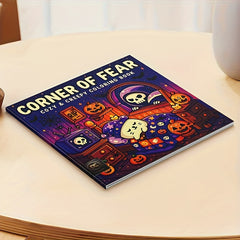 Halloween Coloring Book - Spooky Theme Illustrations - Family Fun Activity