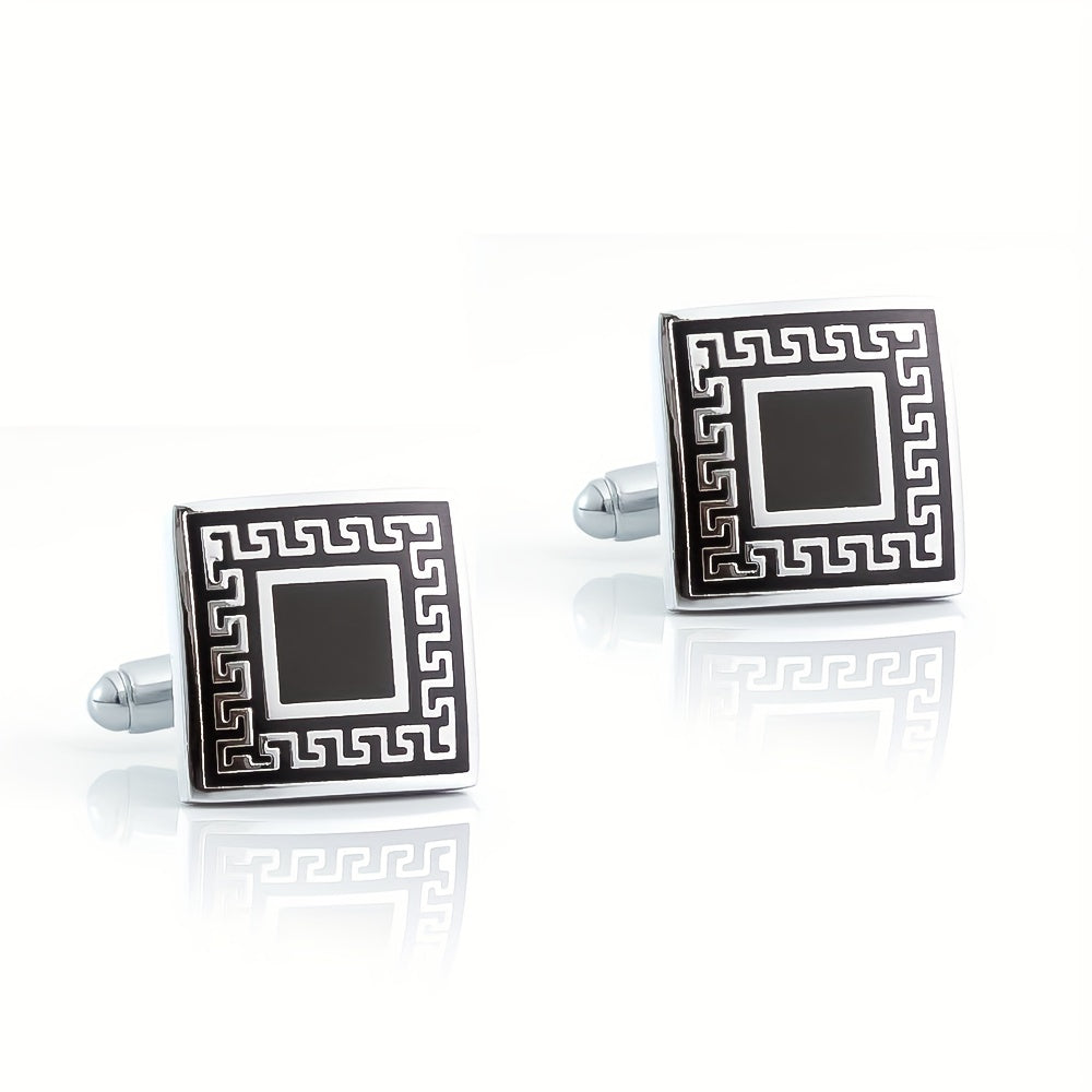 Retro Romantic Square Cufflinks for Men