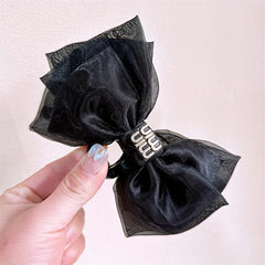 2pcs Organza Bow Hair Claw Clip Nonslip Shark Clip Women Girls Hair Claw