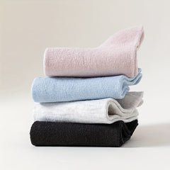 12 Pairs Solid Socks Comfy & Breathable Women's Stockings & Hosiery