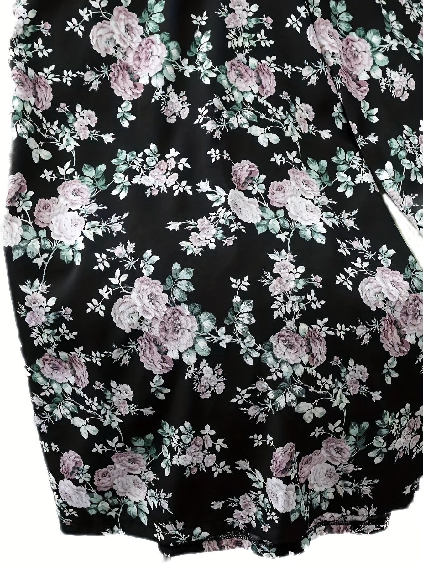 Women's Plus Floral Print Wide Leg Pants