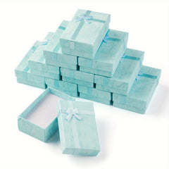 12pcs Jewelry Set Box With Sponge Pad For Anniversary Wedding Baby Shower