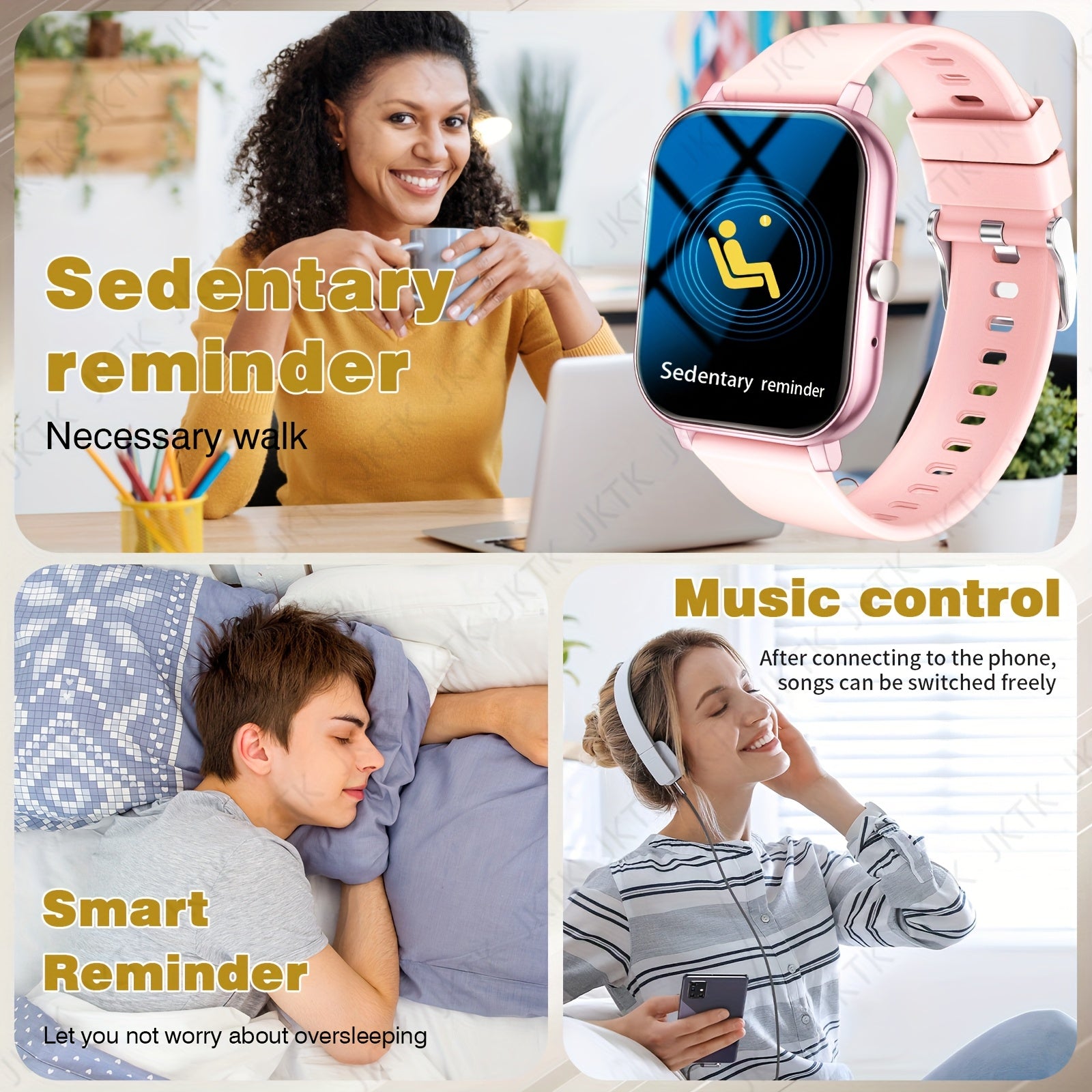 Sports Fitness Smartwatch with Wireless Calling and HD Display