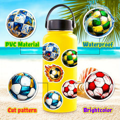 50pcs Football Graffiti Stickers for Desktop Stationery Bicycle