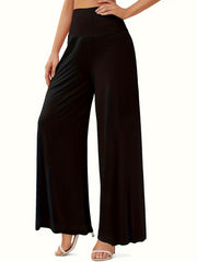  Casual Pants Women's Plus High Rise Wide Leg Trousers