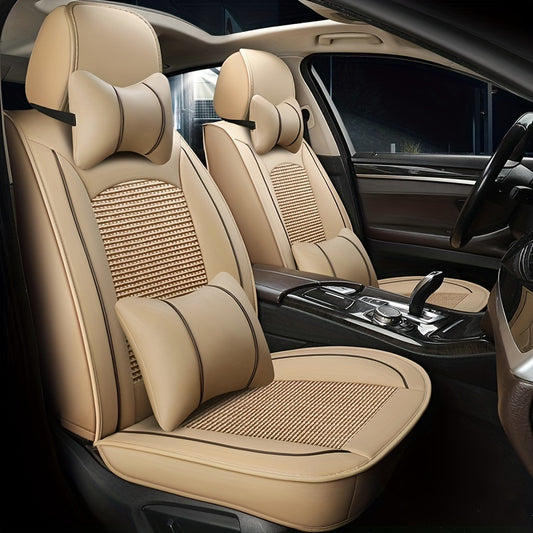 Universal PU Leather & Mesh Car Seat Covers - Upgrade Your Car Seats
