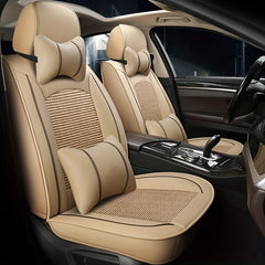 Universal PU Leather & Mesh Car Seat Covers - Upgrade Your Car Seats
