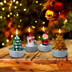 12PCS Christmas Tree Candles Decorative Holiday Home Decor