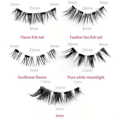 Magnetic False Eyelashes With Applicator Kit Eye Elongated Eyelashes No Glue