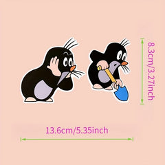 2 Little Mole Stickers Car Modification DRD Mouse Worship Retro