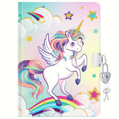 Mermaid Plush Sequin Notebook with Lock