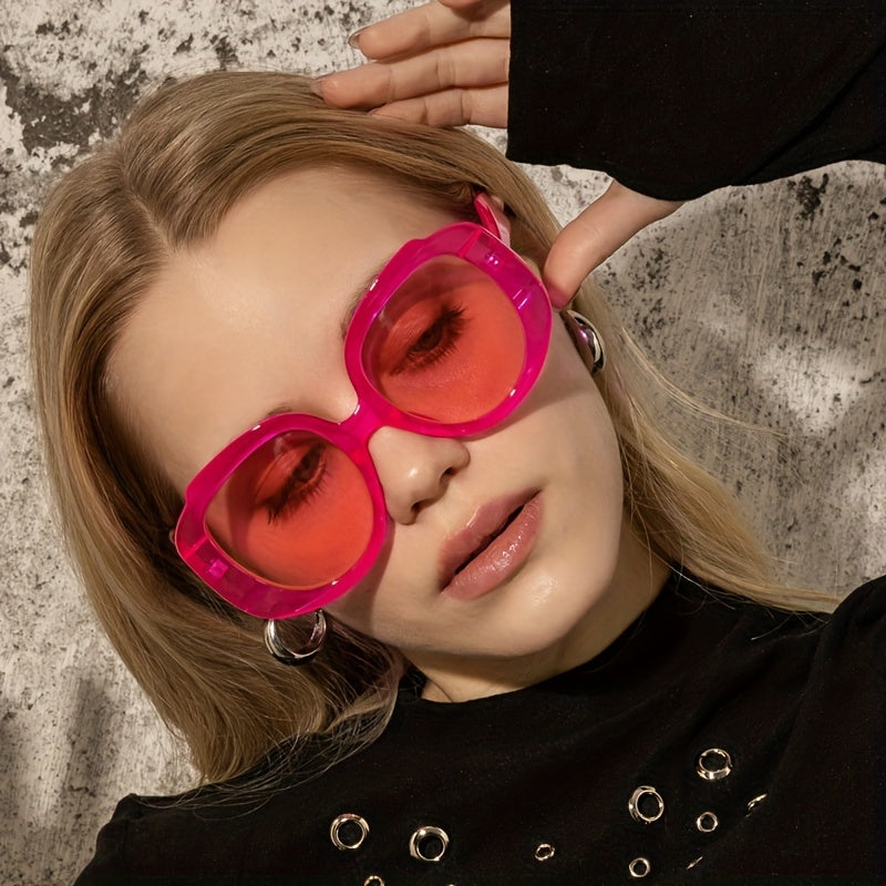 Y2K Oversized Round Sunglasses UV400 Sun Shades