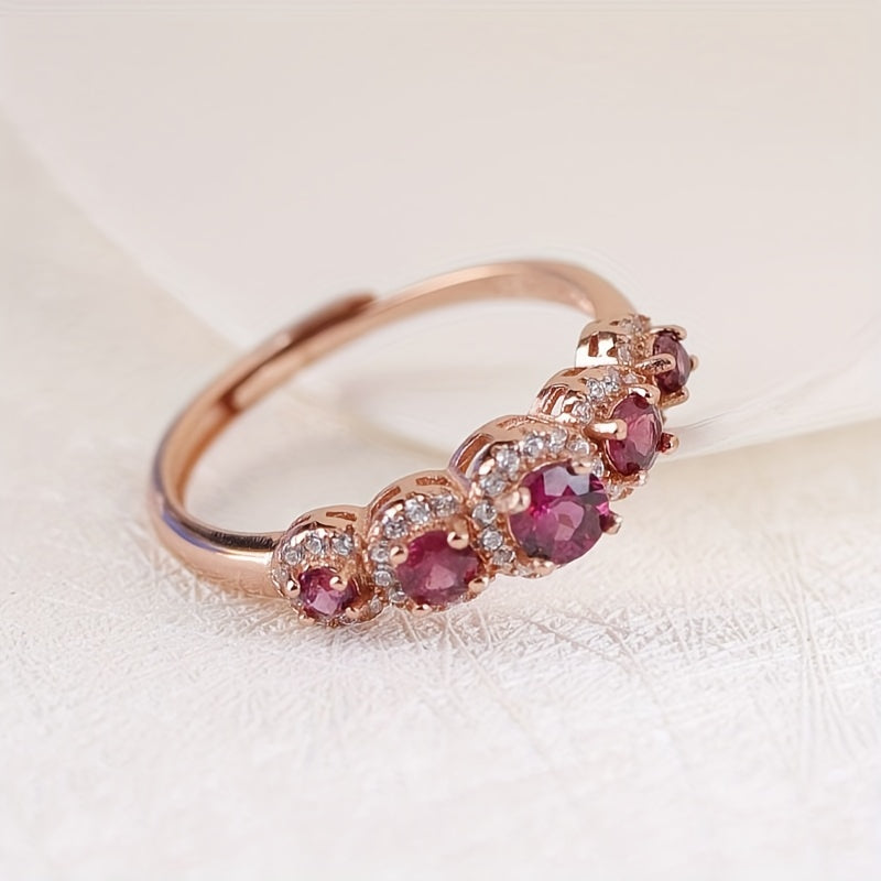 S925 Silver Purple Garnet Ring & Jewelry for Women