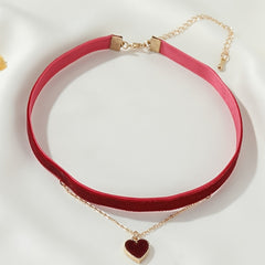 Velvet Choker Collar Necklace Vintage Clavicle Chain for Women Girl
