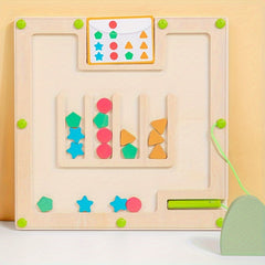 Shape Matching Game Educational Maze Apricot Cream Red Green