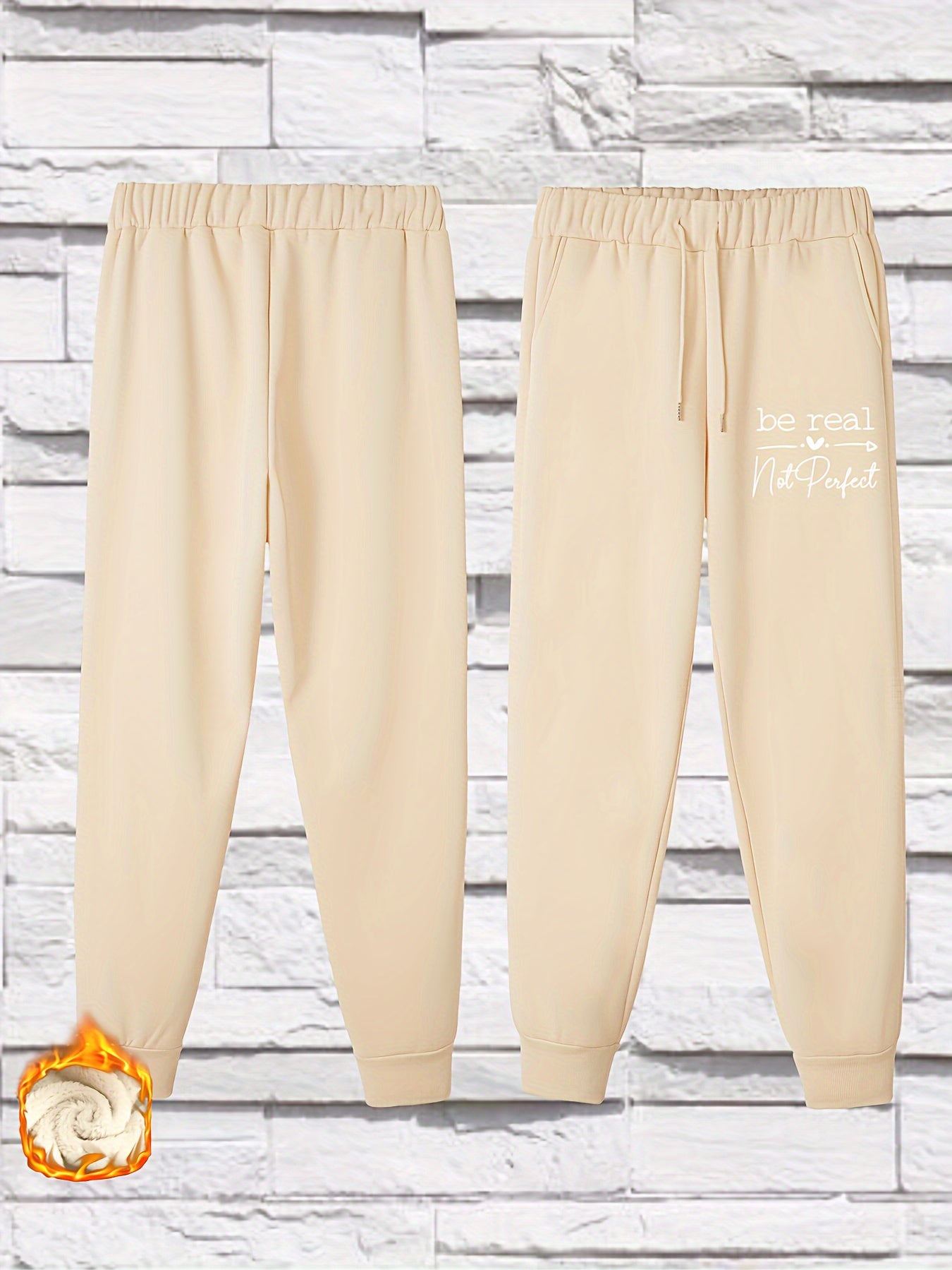  Women's Letter Graphic Fleece Joggers