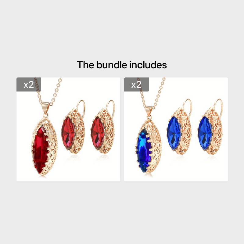 Zircon Clover Pattern Jewelry Set for Women