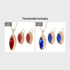 Zircon Clover Pattern Jewelry Set for Women