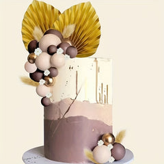 Bohemian Style Paper Leaves Cake Decor Inserts