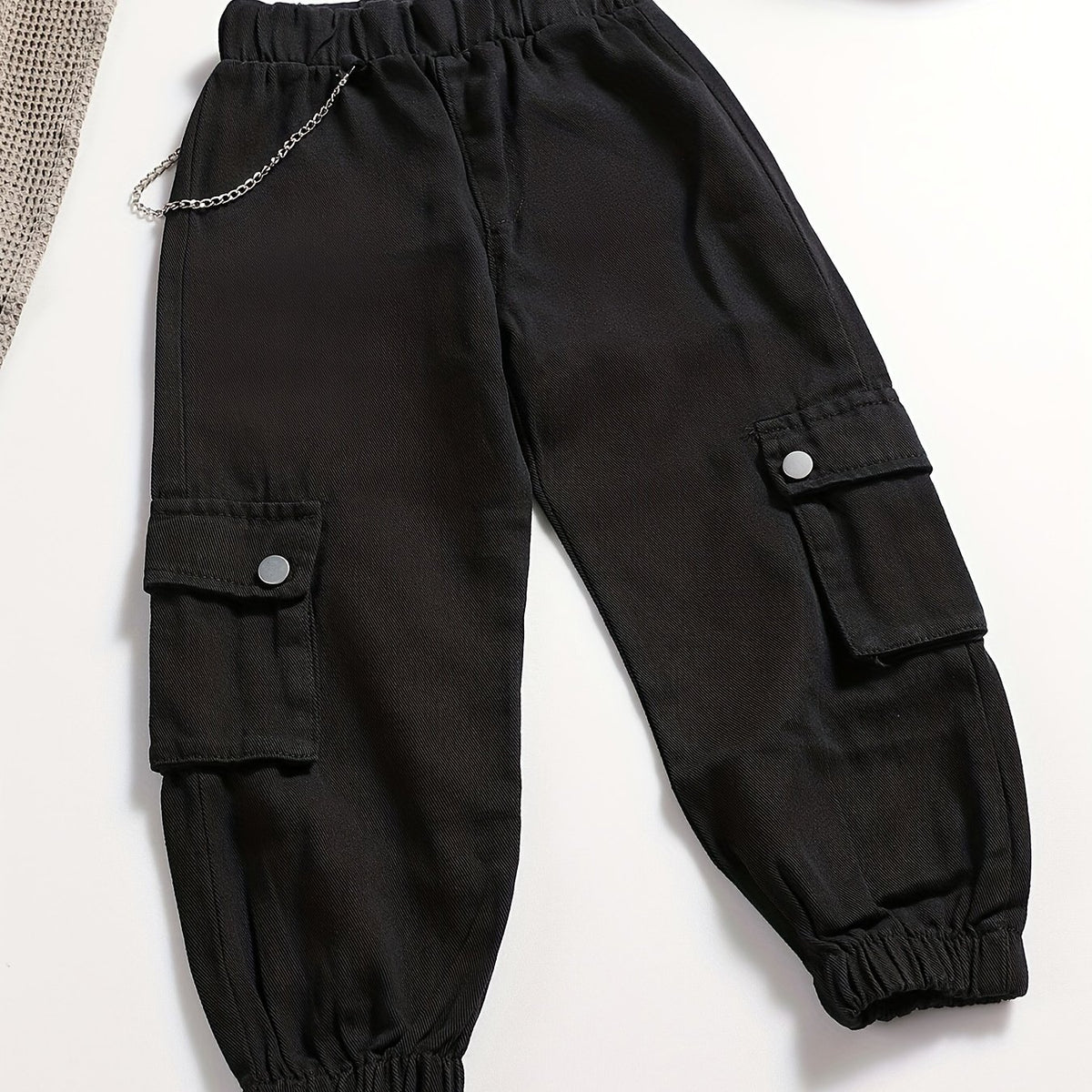 Girls Street Hip Hop Cargo Jogger Pants With Pockets