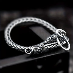 Vintage Silver Stainless Steel Men's Bracelet Knight Street Party Jewelry