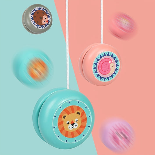 Wooden Animal Yo yo Ball Classic Toy