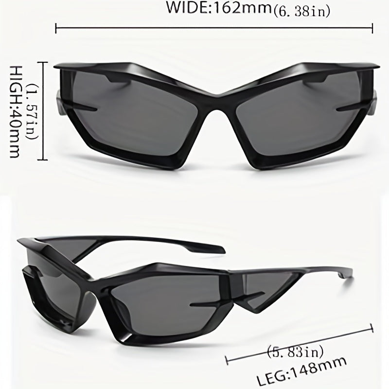 Y2K Wrap Around Sunglasses For Women Men Irregular
