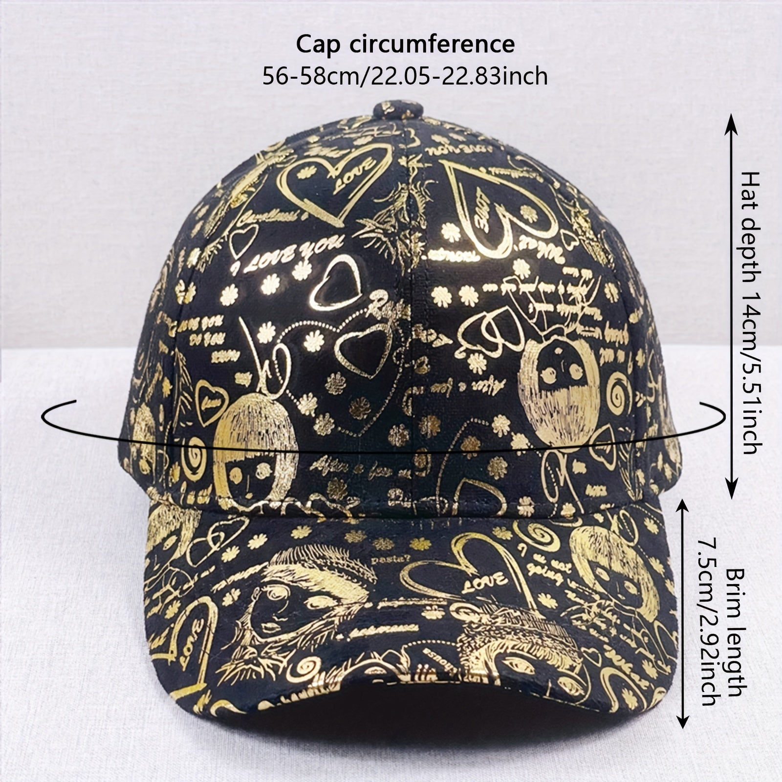 Hot Stamp Graffiti Baseball Cap Solid Sun Hat Hip Hop Dad Hats For Women