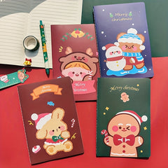 Christmas A5 Notebook Horizontal Line Subject Office Notepad