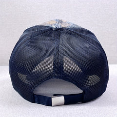 Sequin Block Trucker Hat Y2K Mesh Breathable Sunshade Baseball Cap