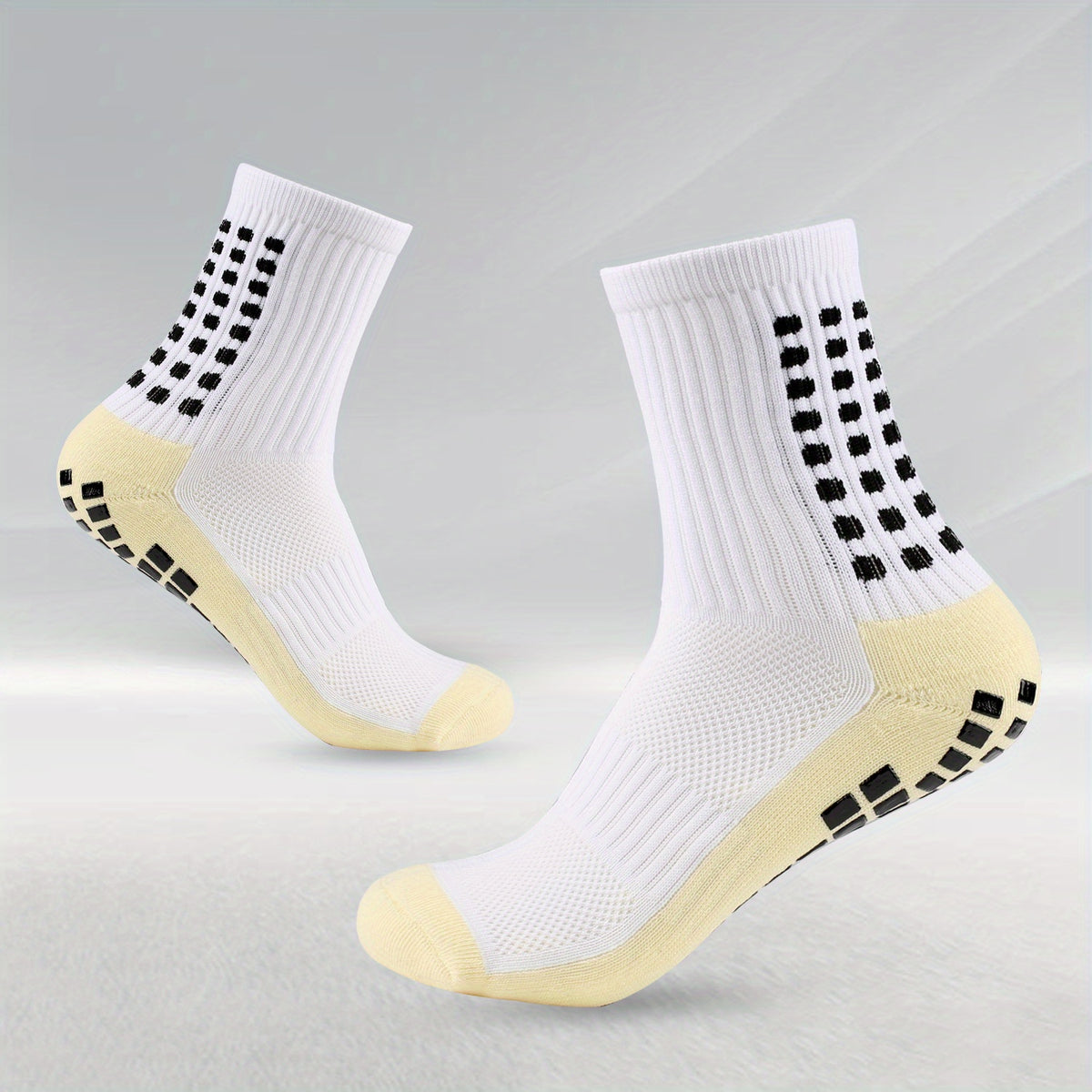 Men's Soccer Non-Slip Crew Socks Thickened Grip Football Socks