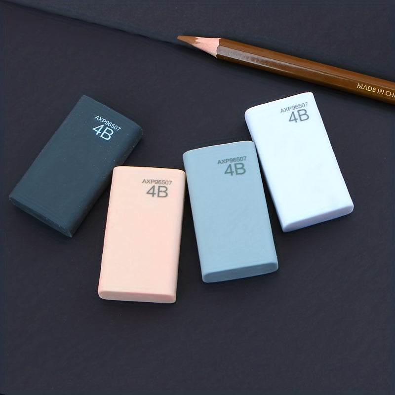 4pcs 4B Pencil Eraser Student Stationery Gift