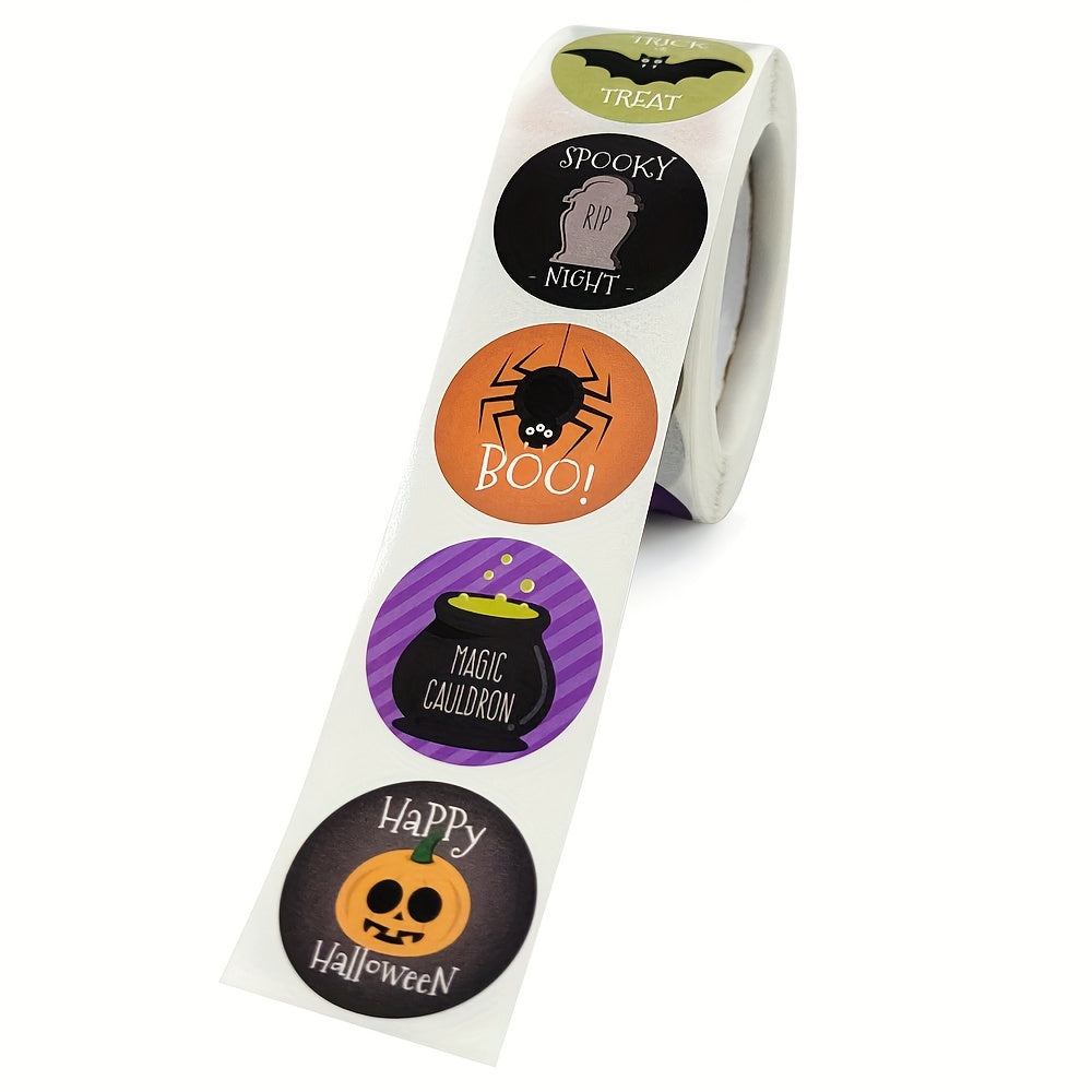 500pcs Halloween Stickers Roll 12 Designs